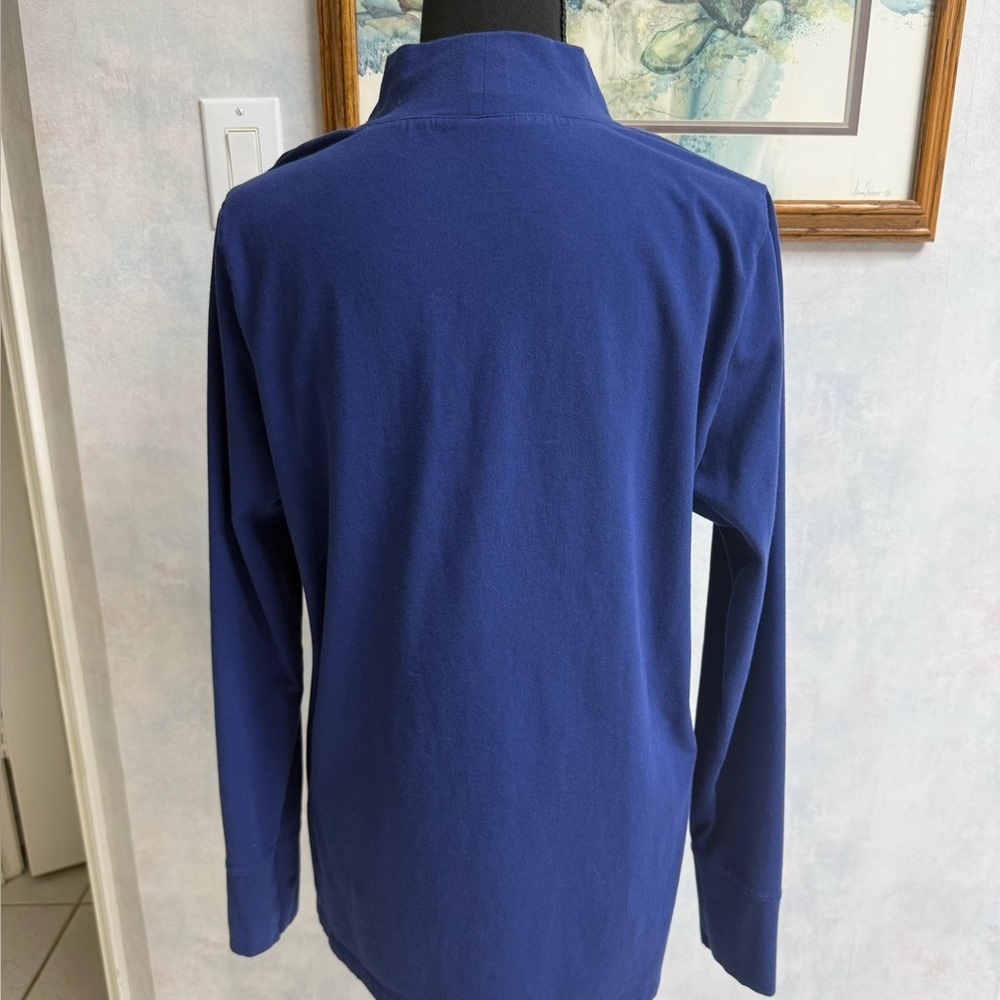 D&Co L Mock Turtle Neck with beautiful button cuff detail. Tunic length. - Picture 3 of 8